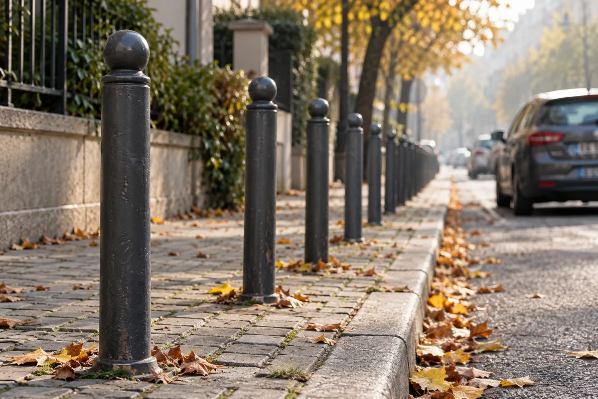 Potelets de trottoir : hauteur, espacement et pose